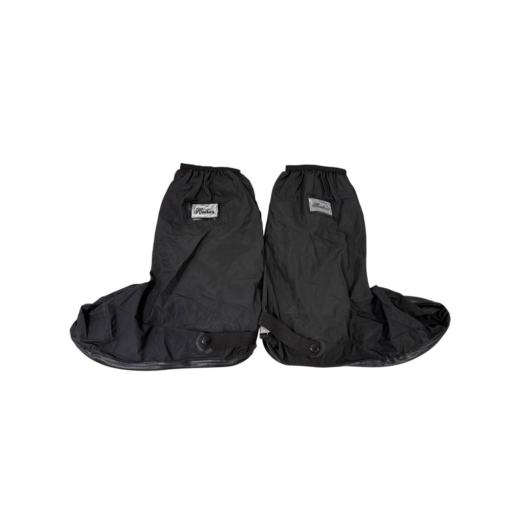 Huihua‎ Waterproof Rain Boot Covers Black Reusable Zippered Overshoes Size XL